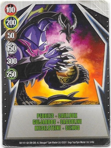 Carte bakugan 2011 pebbles - bakugan,