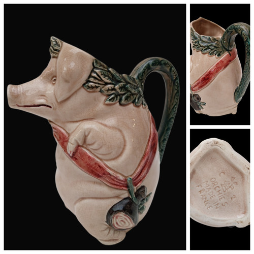 Pichet cochon jambon barbotine - cochon,