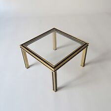 table basse bout de canapé métal doré et verre 1970s