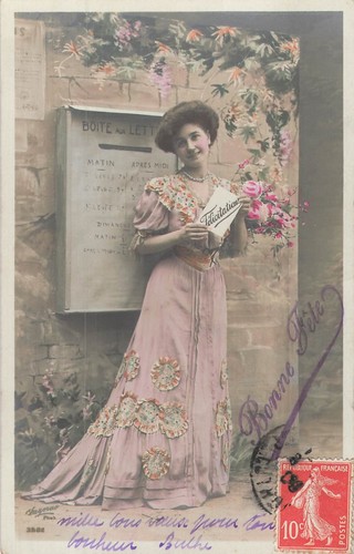 Bonne fete femme elegante - fete,