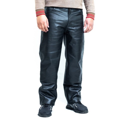 Pantalon moto cuir - pantalon, de