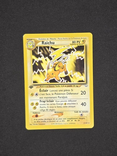 Carte pokémon raichu 64 - pokémon,