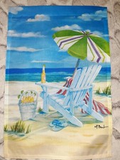 Beach 5 O'clock Garden flag 12.5inx18in One Sided 