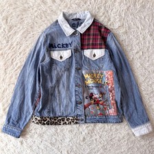 Manteau en jean délavé Desigual Disney Mickey Mouse Denim Jacket XL