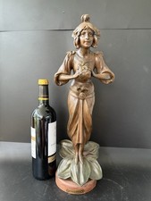 Sculpture, Modern, Art  Nouveau, “ROSE de NOEL”  Signe XIXe siècle