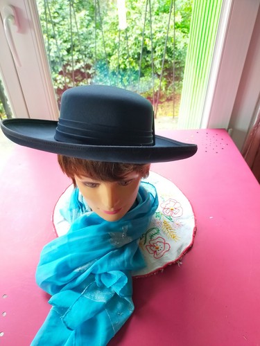 Chapeau cérémonie bleu - cérémonie,