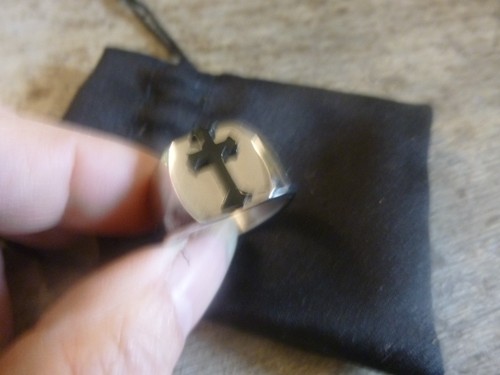 Bague homme acier croix - bague,