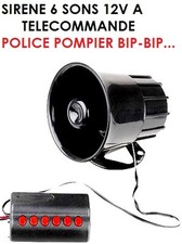 SIRENE ELECTRONIQUE 12V 6 SONS POMPIER POLICE... PAJERO L200 HDK KDJ HILUX JEEP