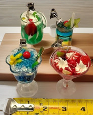 Table Barware Resin Party Decor Mini Drink Dessert Clip on Set VTG Kitsch Retro