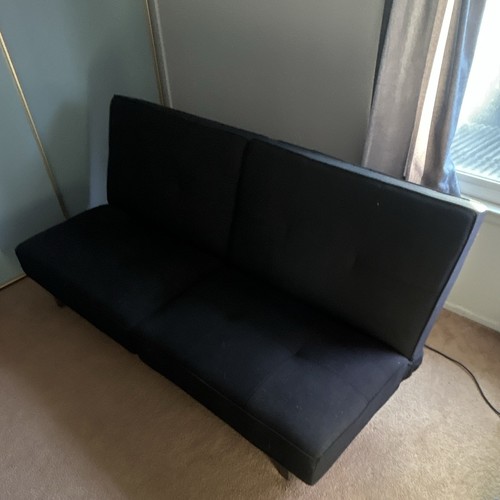 Black tufted convertible - tufted,