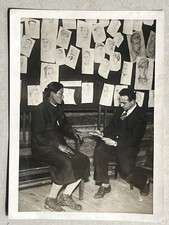 Serge Poliakoff Photo vintage Artiste Peintre Croquis Dessin Portrait