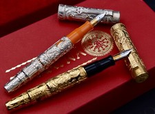 OMAS 1997 Set of Triratna .750 Gold & .925 Silver LE Fountain Pens TRI802 #016