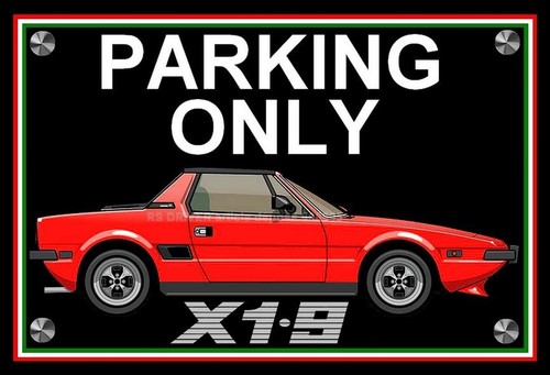 Plaque parking only fiat x - parking,