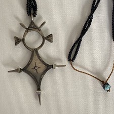 Collier Ancien Pendentif Croix Sud Touareg Bijou Ethnique Afrique