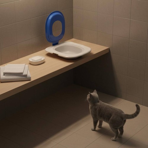 Bac toilette chat deux - à,
