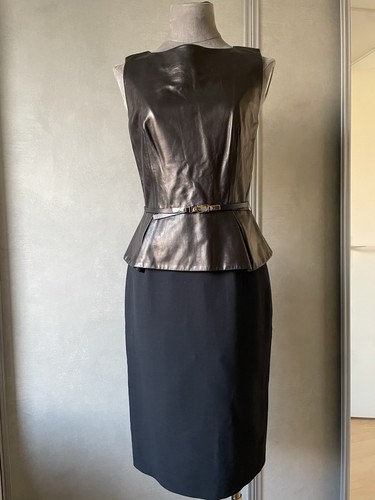 Christian dior robe cuir - en,