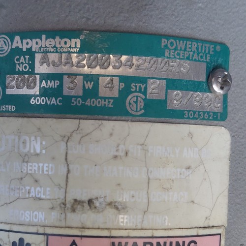 Appleton powertite 200a 600vac - powertite,