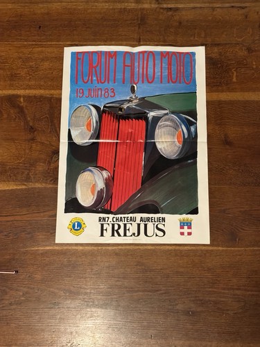 Affiche ancienne forum auto - affiche,