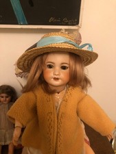 poupée unis 35cm rosette?tète porcelaine avec son manteau spahi LG