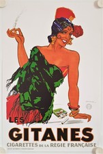 Poster cigarettes GYPSIES illustrated. DRANSY