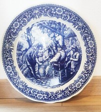 Large Blue Plate/Plate by Boch Belgium. 35 cm diameter. VGC 
