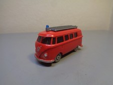 WIKING GERMANY VINTAGE 1960'S VW VOLKSWAGEN FIRE ENGINE BUS HO SCALE NMINT