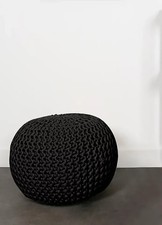 NEUF pouf tressé en coton