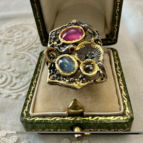 Saphir rubis argent - rubis,