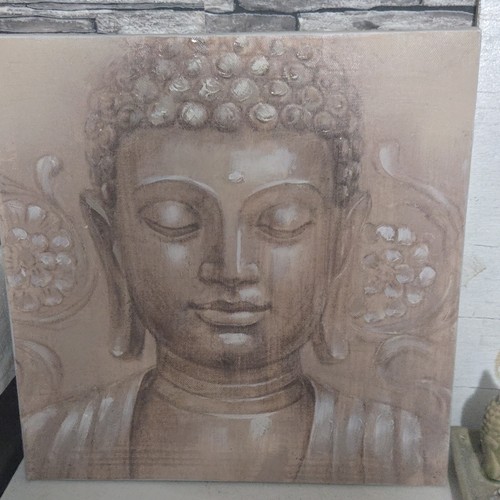 Toile murale bouddha visage - toile,
