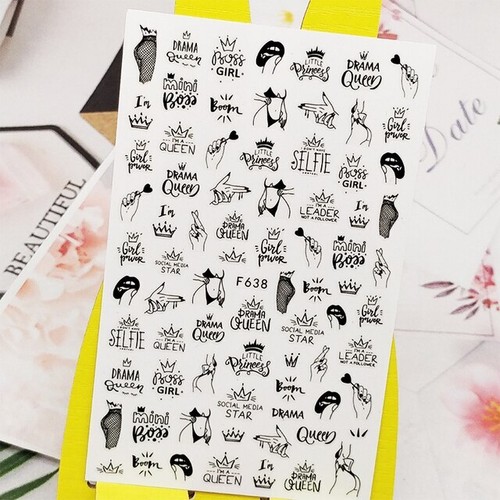 Stickers pour ongles 3d - pour,