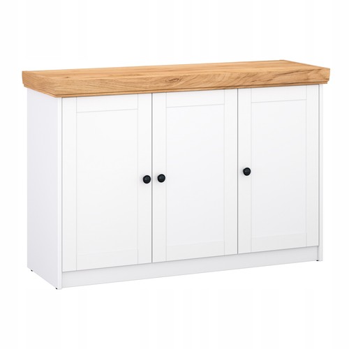 Commode blanche dans salon - commode,