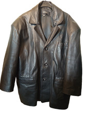 Manteau long en cuir