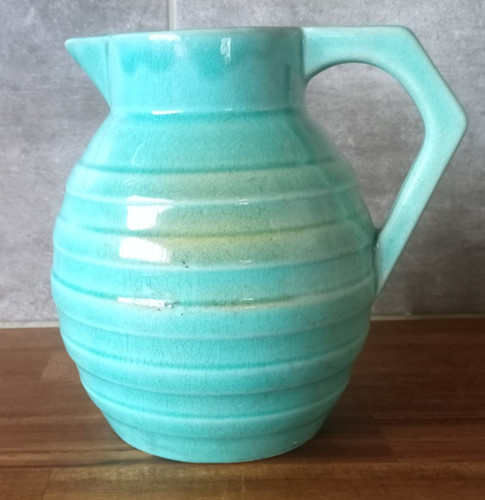 Pichet faience vert bleu m1 - pichet,