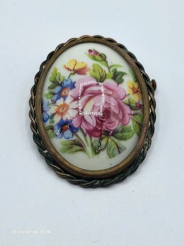 Broche porcelaine limoges - broche,