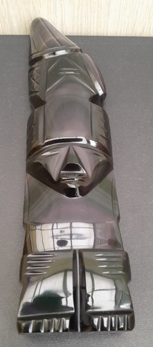 Sculpture tiki 24cm obsidienne - sculpture,