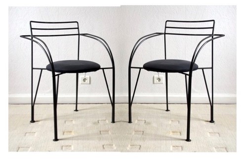 Paire fauteuils lune - de,