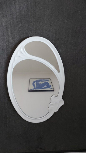 Miroir ovale ancien style - , art