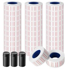 Lot of 30 Rolls of 15,000 White Labels for Mx-5500 Labeling Machine Ave...