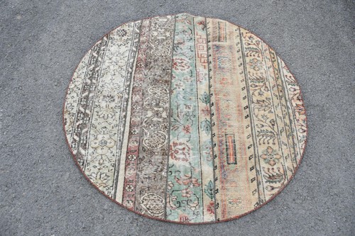 Tapis vintage turc - turc,, rond