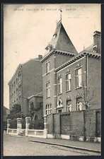 Old postcard Herve, Chateau et Moulin Bastin 