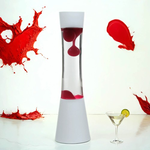 Lampe lava salon rose blanc - À,