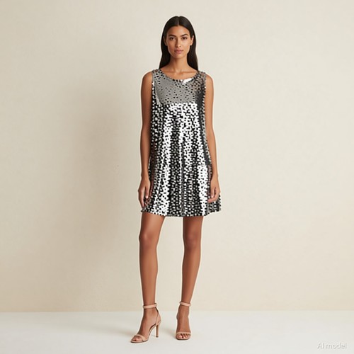 Soirée disco robe - disco, mi-longue