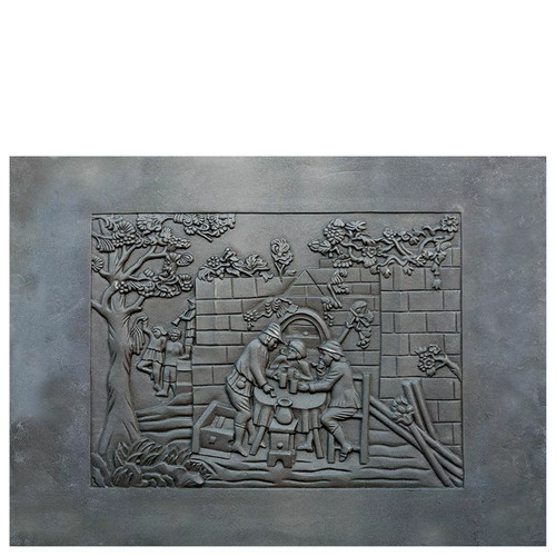 Plaque cheminée fonte - de,