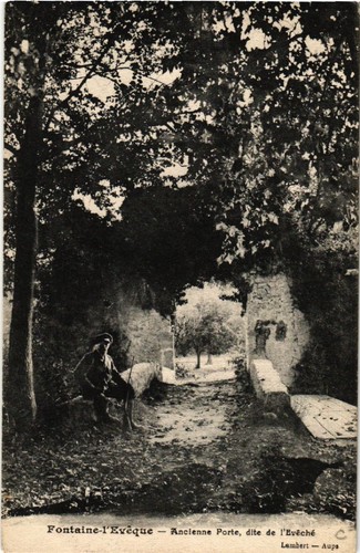 Cpa fontaine eveque - cpa,