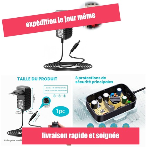 Chargeur 800 ma - 6, voiture