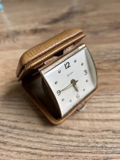 Swiza 7 Jewels Folding Travel Alarm Clock Vintage Swiss Made - fully working! 