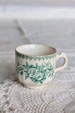 Antique Boch La Louvrière Minerva Iron Earth Coffee Cup