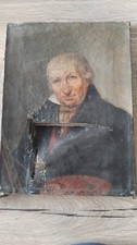 Antique painting oil on canvas portrait of man 19th century 