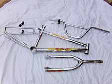 Old Mid School Vintage BMX GT Mach One frame fork bars brake and seat clamp set
