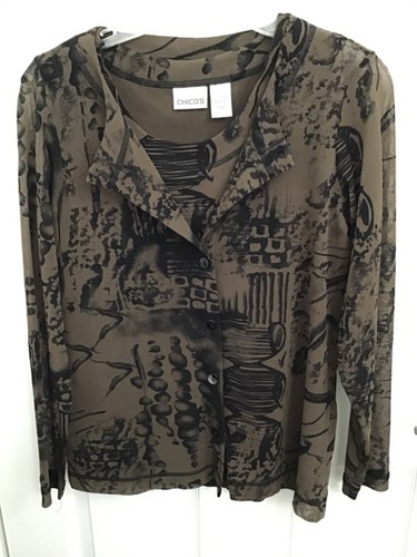 Chico piece brown black - chico's, 2